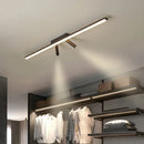 Axyaa Modern Black LED Chandeliers with Acrylic Strip for Indoor Living Dining Room Lighting
