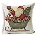 Christmas Santa Claus Pillowcase: Axyaa Linen Decoration for Car Sofa 45cm * 45cm