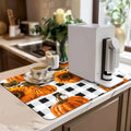 Axyaa Thanksgiving Coffee Cup Drying Mat Non-slip Diatoms Absorbent Kitchen Counter Drain Mats
