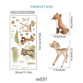Nordic Animals Forest Cartoon Wall Stickers by Axyaa for Kids' Room Decor