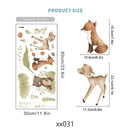 Nordic Animals Forest Cartoon Wall Stickers by Axyaa for Kids' Room Decor
