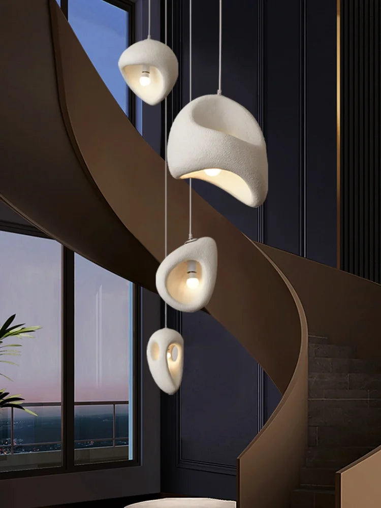 Nordic Villa Wabi Sabi E27 LED Pendant Chandelier by Axyaa