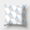 Axyaa Geometric Polyester Cushion Cover 45x45cm, Blue Gray Home Decor Pillowcase