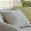 Axyaa Green Polyester Cushion Cover 45X45 Cute Throw Pillowcase Sofa Decor