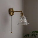 Axyaa Nordic Copper Glass LED Wall Lights Fixture for Balcony Bathroom Bedroom