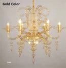 Axyaa Wrought Iron Chandelier Candle Lamp in Black White Gold for Home & Restaurant Lighting