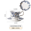 Axyaa Blue & White Porcelain Coffee Cup Saucer set - Vintage Phnom Penh Ceramic Mug