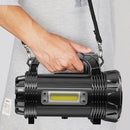 Axya Long Range LED Searchlight: Rechargeable Spotlight & Power Bank Torch