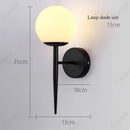 Axyaa LED Glass Spherical Wall Lamp: Simple E27 Bedroom Lighting Fixture