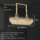 Axyaa Clear Crystal Chandeliers - Modern Luxury E14 LED Pendant Lamp for Home Decoration