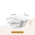 Axyaa Two-Compartment Portable Lunch Box with Detachable Salad Cup.