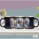 Axyaa Color Changing Animal Ceramic Mug Lion Tiger Heat Sensitive Coffee Cup
