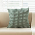 Axyaa Solid Color Elastic Puff Plaid Sofa Cushion Cover