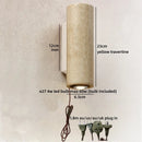Axyaa Wabi Sabi LED Wall Lamp Yellow Travertine Stone Living Room Bathroom Mirror Light