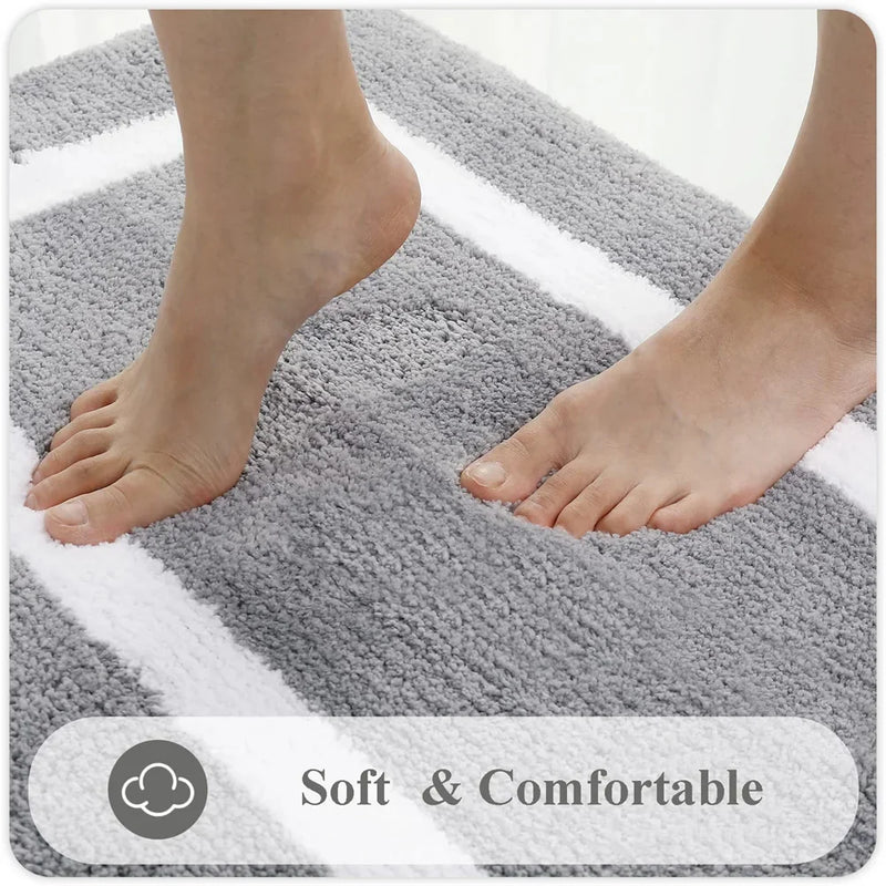 Axyaa Plush Bath Mat: Soft Non-Slip Rug for Bathroom, Bedroom, or Living Room