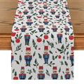 Nutcracker Gift Plant Fir Table Runner by Axyaa