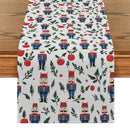 Nutcracker Gift Plant Fir Table Runner by Axyaa