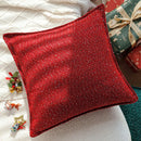 Axyaa Red & Green Decorative Cushion Cover for Living Room Sofa: Zipper Throw Pillow Case
