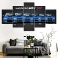 WRX Car Anime Poster Set - Axyaa 5 Piece Canvas Wall Art HD Prints for Modern Home Decor