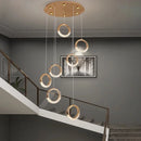 Axyaa Gold Ring LED Chandelier Pendant Lighting Fixture