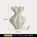 Axyaa Resin Floral Vase: Petal Shape Abstract Ornament for Home Decor
