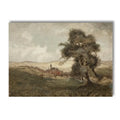 French Country Spring Landscape Canvas Painting Wall Art by Axyaa - Farmhouse Home Decor