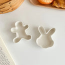 Axyaa Holiday Tableware Set: Catering Tray, Ceramic Candy Box, Mini Rabbit Plate, Biscuit Man Bowl
