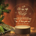 Axyaa 3D Night Light Wooden Base Acrylic LED Lamp, Personalized Gift