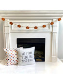 Axyaa Pumpkin Wooden Bead Garland & Felt Wall Decor - Fall Themed Hanging Banner