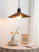 Axyaa Vintage Wood Cloth Hanging Lamp Chandelier for Living Room Bedroom.