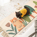 Axyaa Bohemian Retro Tassel Cotton Linen Rug 60x180 for Home Décor