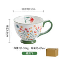 Axyaa Creative Milk Mug Large Capacity Ceramic Cup for Breakfast and Coffee.