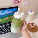 Axyaa Kids Bubble Tea Glass Bottle with Straw - BPA Free
