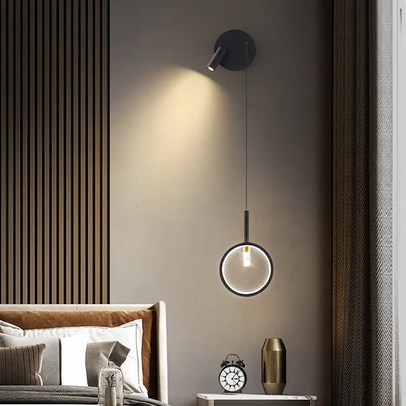 Axya LED Bedside Wall Lamp with Spotlights for Bedroom and Living Room