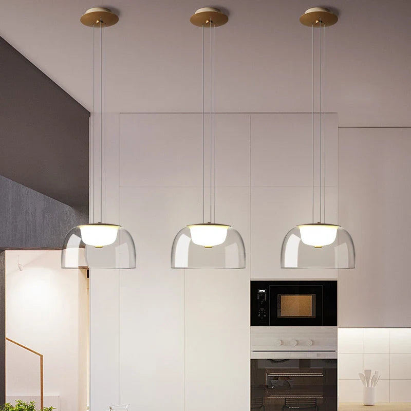 Nordic Glass Pendant Light by Axyaa - Modern LED Hanging Lamp for Home Decor