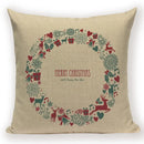 Elk Snowflake Santa Claus Gloves Christmas Pillowcase by Axyaa