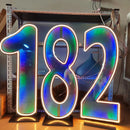 Axyaa Starry Sky Tunnel Neon Numbers Sign - Double-Sided 3D Lights