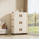 Axyaa 50cm Wide Folding Plastic Wardrobe with Doors for Bedroom/Living Room Storage