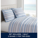 Axyaa King Cotton Quilt Set: Reversible 3-Piece Bedding with Matching Pillow