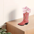 Axyaa Cowboy Cowgirl Boot Vase - Unique Resin Flower Pot Home Decor