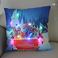 Axyaa LED Santa Claus Cushion Cover: Festive Light-Up Pillowcase for Home Decor