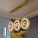 Axyaa Luxury Crystal Chandelier Pendant Light for Living & Dining Room