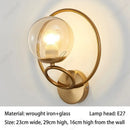 Axyaa LED Glass Wall Lamp Indoor Bedroom Bedside Home Decor Lighting