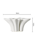 Axyaa Geometric Ceramic Petal Flower Vase Home Decor Ornament