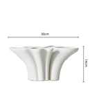 Axyaa Geometric Ceramic Petal Flower Vase Home Decor Ornament