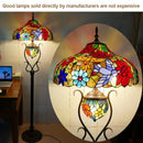 Axyaa Stained Glass Tiffany Floor Lamp: American Retro Style for Living Room & Bedroom