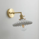 Axyaa Ceramic LED Wall Lamp with Pull Chain Modern Copper Wandlamp