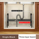 Axyaa Under Sink Flexible Organizer Rack Cabinet Telescopic Storage Shelf