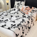 Axyaa Zebra Print Fleece Throw Blanket | Super Soft Plush Blanket for Sofa Bed Car