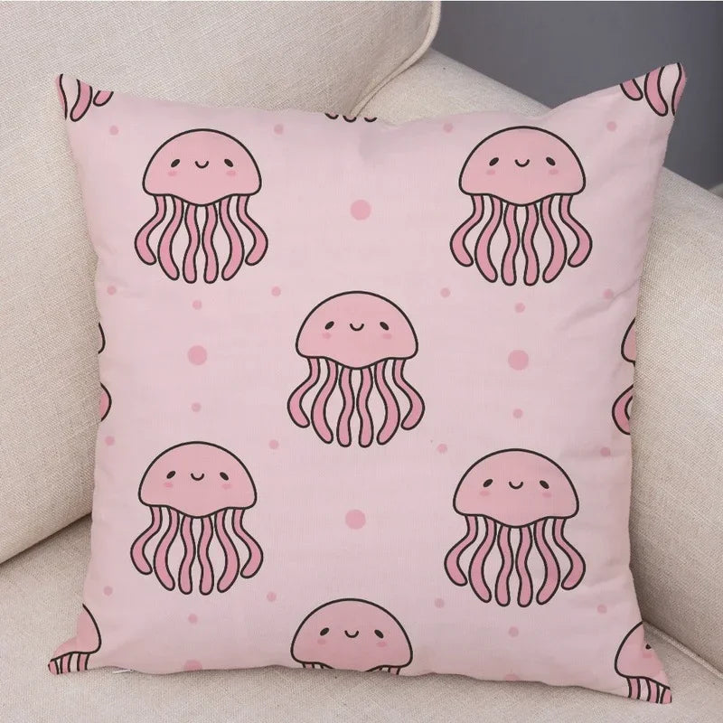 Axyaa Cartoon Animal Cushion Cover: 45*45cm for Living Room, Sofa, Car, Children's Room